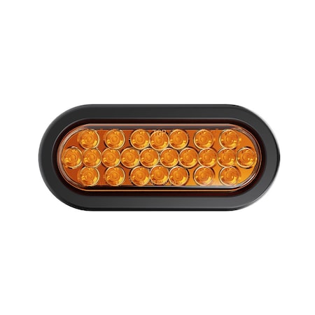 Abrams 6 in Oval - 24 LED Amber Hazard Turn Signal Trailer Light TTL-O24-A